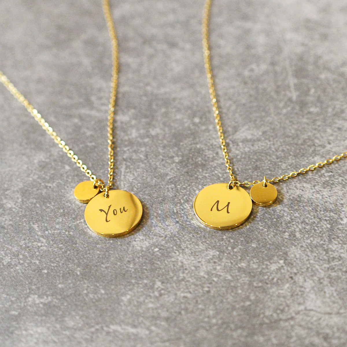 14K ゴールデンプレートネックレス サージカルステンレス316L (金属アレルギー対応) 刻印無料 オールシーズンジュエリー 誕生日 ギフト オールシーズン プレゼント プチプライス シンプル かわいい 大人