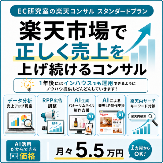 楽天コンサル＆ RPP運用代行プラン（AI生成支援）