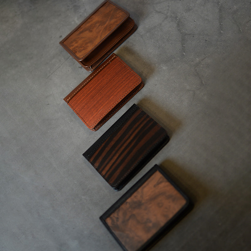 天然木とレザーの名刺入れ 薄型 名刺入れ メンズ カードケース ギフト プレゼント 男性 名入れ無料