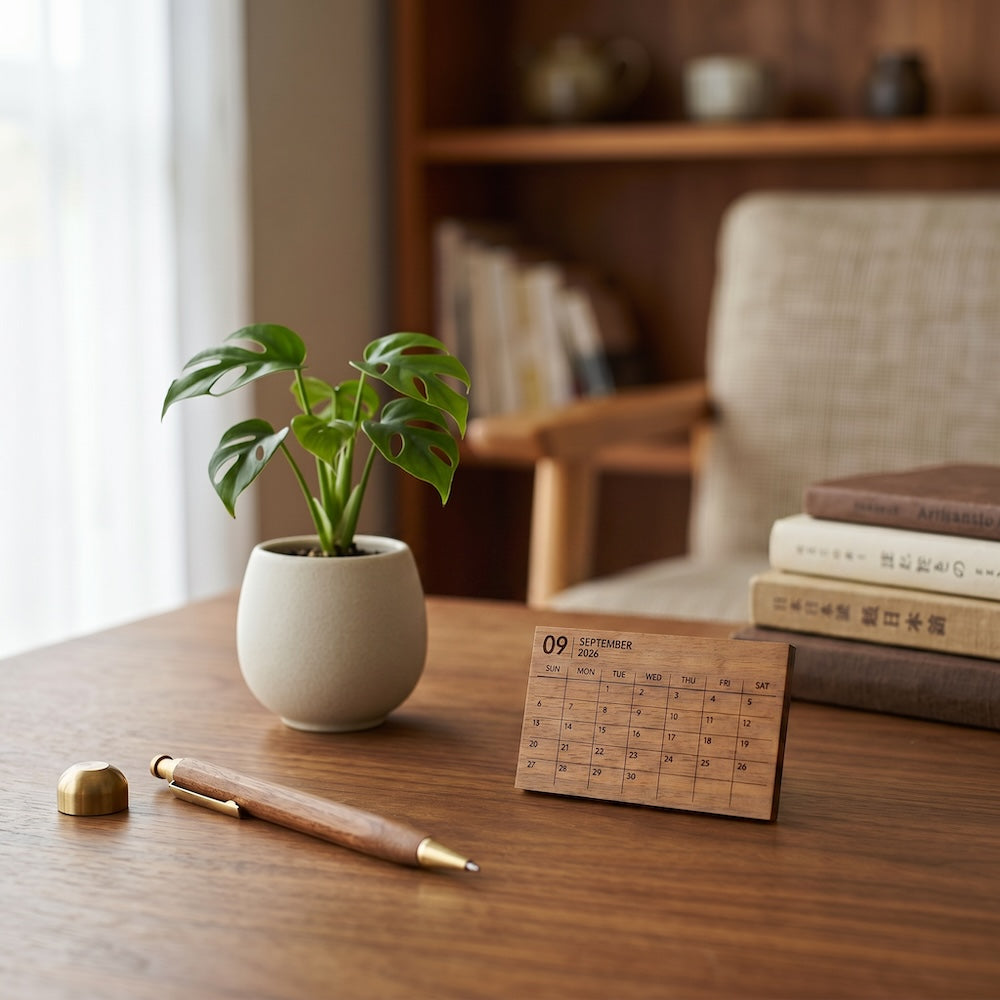 「記念日を忘れない」 12ヶ月の誕生木で作る 卓上ミニカレンダー 名入れ 名前入り 薄型「木まぐれ(KIMAGURE)」 誕生日 木が主役ブランド ウォールナット おしゃれ ギフト プレゼント 男性 女性レディース 世界に一つ