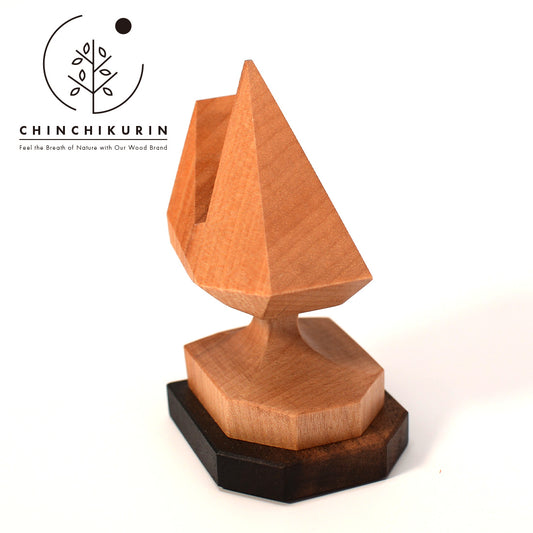 世界に一つの木製メガネスタンド CHINCHIKURIN 手作り おしゃれ サクラ・クロガキ