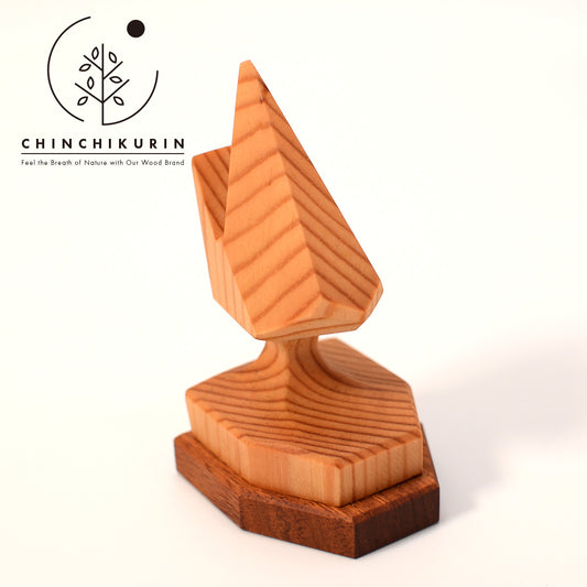 世界に一つの木製メガネスタンド CHINCHIKURIN 手作り おしゃれ イエローパイン・ブビンガ