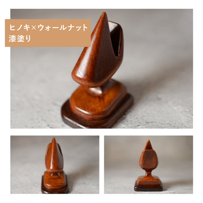 世界に一つの木製メガネスタンド CHINCHIKURIN 手作り おしゃれ ウォールナット・パドック 漆塗り セン カリン