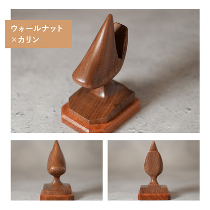 世界に一つの木製メガネスタンド CHINCHIKURIN 手作り おしゃれ ウォールナット・パドック 漆塗り セン カリン