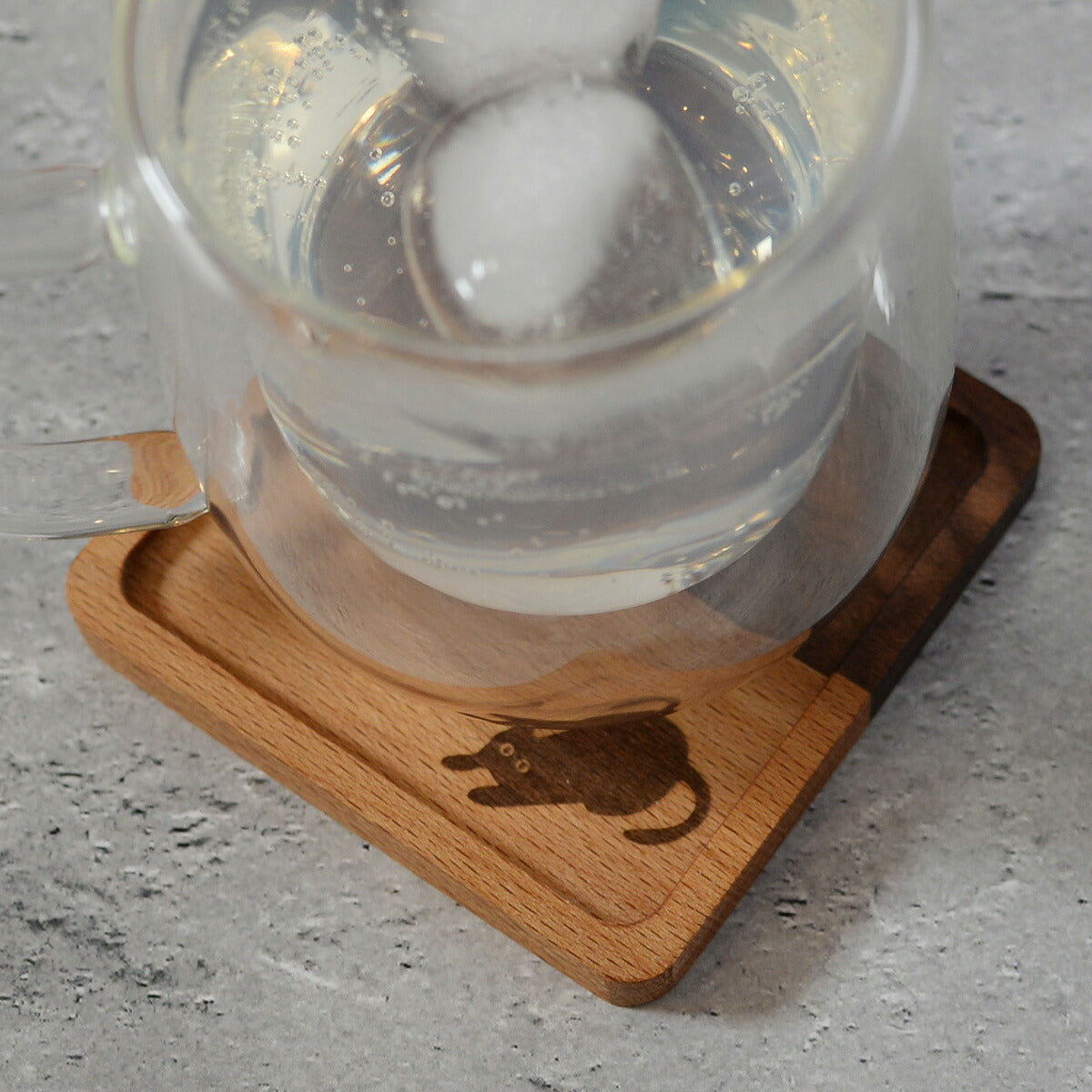 木製コースター1枚猫黒猫「木まぐれ(KIMAGURE)」スクエアおしゃれ木製雑貨ギフトプレゼントコップ置き木のコースター木製ウッド食器洋食器小物キッチン雑貨トレーカフェ風男性女性メンズレディース